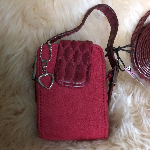 💖 4/$25 NWT Mini Crossbody  2 in 1 Case - Faux Suede/Snakeskin - Picture 3 of 8